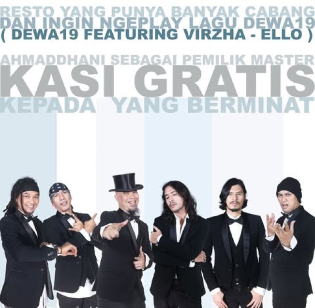 Postingan Ahmad Dhani terkait penggunaan lagu Dewa 19. (Instagram @ahmaddhaniofficial)